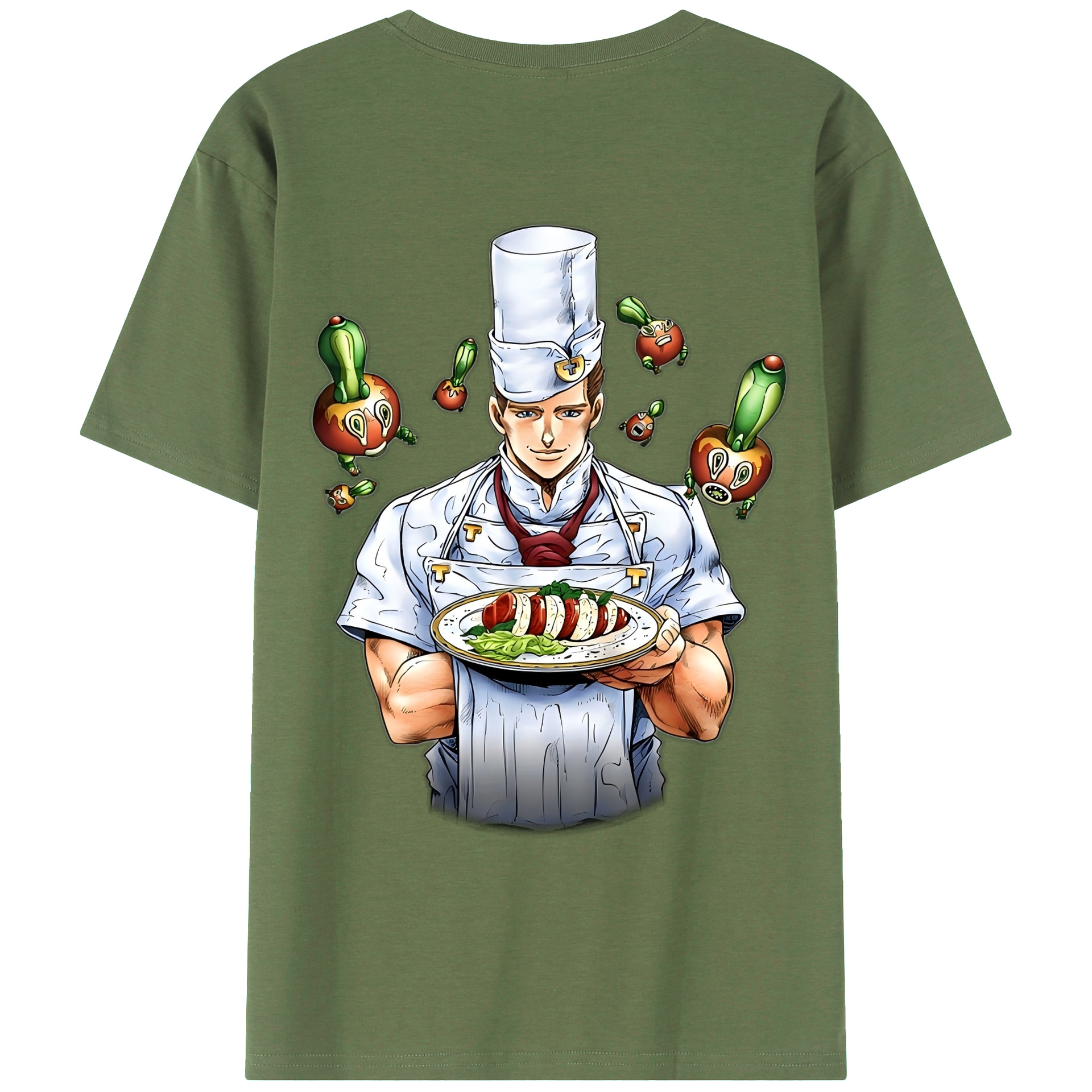 （画像用） ジョジョの奇妙な冒険 Tonio Trussardi JoJo's Bizarre Adventure トニオ?トラッサルディ 綿100％ メンズ半袖Tシャツ（バックプリント） 通気性